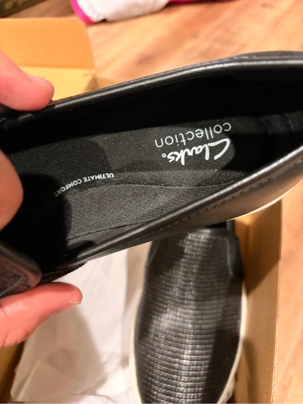 Clarks slip silhouette